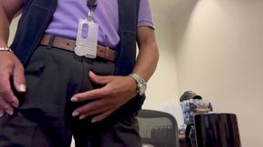 Blonde secretary gets her desk cummed on POV