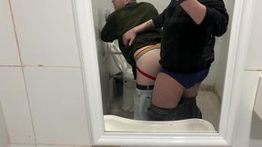 big ass big cock porn anal fucking outdoor in public toilet