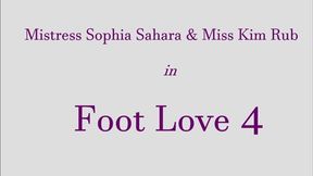 Mistress Sophia Sahara and Miss Kim Rub in Foot Love 4