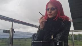 CHAIN SMOKING LEATHER GODDESS – I Blow Smoke Straight Into Your Face