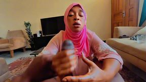 ebony qatar milf enjoying my dick while wearing her hijab