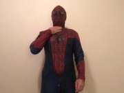 RETRO FET VID: Spidey Zippering Costume Tease Fetish