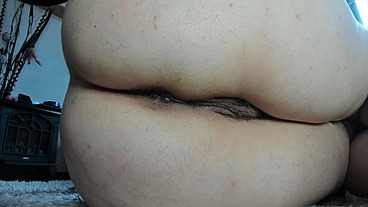 Hairy asshole hair removal and farts