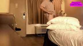 Sucking on this married mans cock and he cums on my butt cheeks