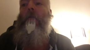 Mmmm horny cum eating from condom