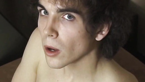 ”Bushy twink Logan Miles solo jerking off before big cumshot”