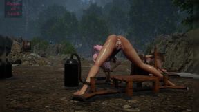 3D Anime Pink Haired Babe Fucked and Creampied by a Goblin Horde