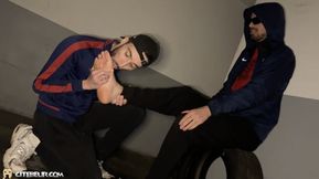 Submissive Arab twink worships his buddy Rabzouz's manly feet