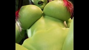 Gamora pleasuring herself