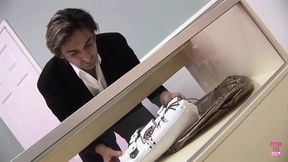A Shady Seller Seduces a Blonde Client with Shoes, Ends Up Giving Oral&#x1F61C;