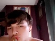 Femboy gagging on BBC