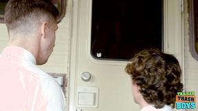 ”TRAILERTRASHBOYS Virgin Twink Eddie Patrick Fucked By Masculine Jason”