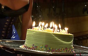 Shemale fucking her birthday present