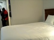 red & black masked morph humps and cums on his rubber orca toy