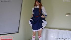Chica otaku gime como anime japonés fucked by big dildo