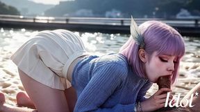 young korean babe takes huge cock from elderly grandpa [ai]