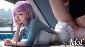 young korean babe takes huge cock from elderly grandpa [ai]