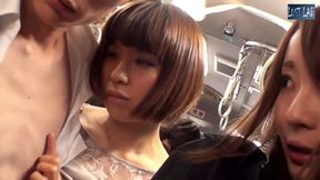 Crowded Bus Temptation - Surrounded by Married Women Who Turn the Tables on Him - Part1