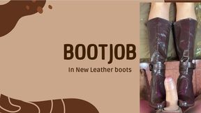 bootjobs in new leather boots