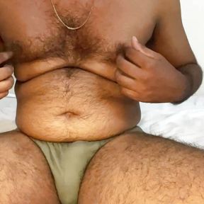 Kerala Bank Manager Daddy White Sarong and Hairy Body