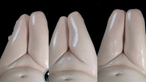 oil shiny cute dick well liquidity on pretty smooth lovely legs masturbating