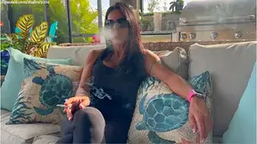 Brooke Smoking Cigarette in Her Backyard – Relaxing Outdoor Smoking Video