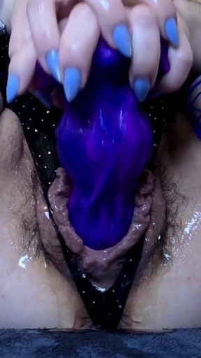 Edge With Mommy - Purple Vibe,  Dildo &amp; Hands   Clip 1