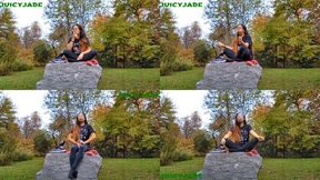 Fit Asian is enjoying a smoke outdoors mid run volume 58 Non Nude ****MP4****