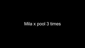 Mila across the pool 3 times test