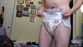 Fluffy drops their luvs and cleans their cock off