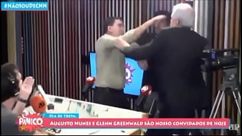 Old man fucks american journalist in radio studio in Brazil