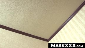 Hunky gay with a mask fucks a fleshlight with intense pleasure