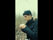 Middle eastern guy swallows cum from found friends condom and then big cums on eated condom