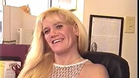 Mature Blonde MILF Spreads Wide Fingering Herself Hard