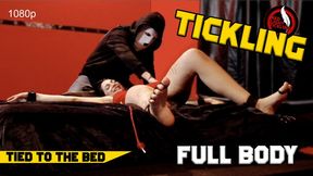 First time of Insanely Ticklish Kim! Restrained on the bed | Tied Up, Armpit, Feet and Belly Tickled | Intense Full Body Tickling | 1080p