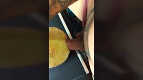 ts angelique monroe - fucking a melon and cum
