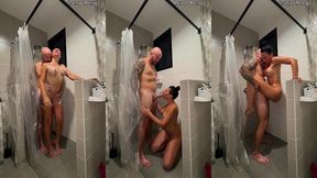 wet & horny morning ride in the shower