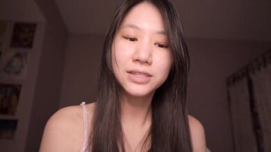 Beautiful Chinese girl solo ASMR gets you off with her voice