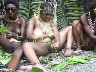 afro tribe gals making medicine bare in the forest whilst i imagined banging 'em right there