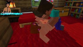 Minecraft goddess gets creampied by her virtual boyfriend Jenny