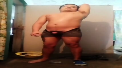 Jesus en boxer jalandose el pene avienta semen 16