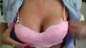 Hot homemade solo video with me flashing my tits in the kitchen