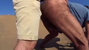Bareback Outdoor Fun with a Stranger on a Dune