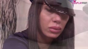 Sexy Cop Daniela Plays with a Little Toy Man