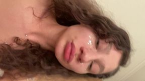 The shiny, tender, smooth, chic legs of this beauty make you open your mouth and start licking each toe