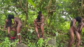 horny big dicked guy fucked me under the tree