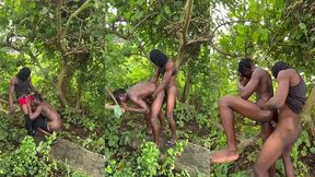 horny big dicked guy fucked me under the tree