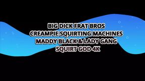 Maddy Black and Lady Gang double team Charlie's huge cock