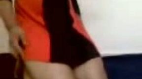 Amateur sexy curvy girl from India on webcam flashing