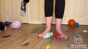 Will It Pop!? Giantess Feet Vs Balloons Barefoot, Sandals, Vans Annihilation